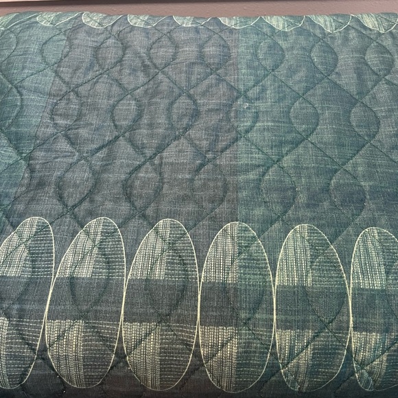 OPALHOUSE Jungalow Teal Design Colored Double Sided Quilted Blanket - Picture 2 of 14